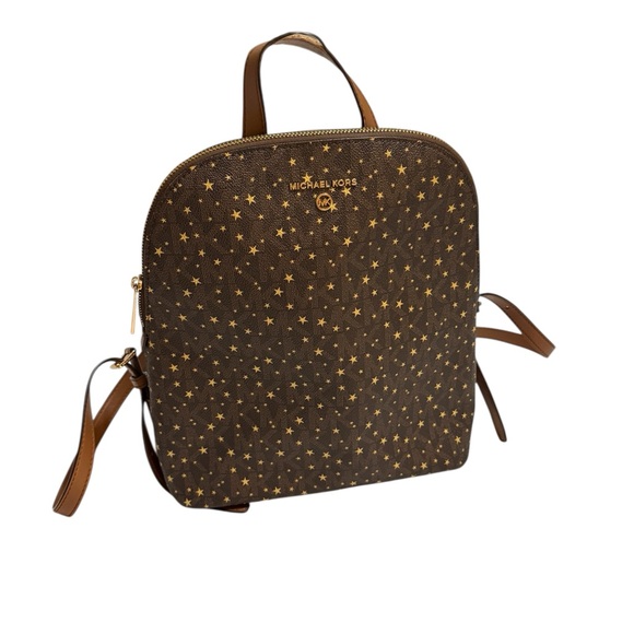 Michael Kors Rare Brown Backpack with Gold Star Design - Picture 1 of 4